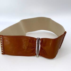 Aldo Womens Cream & Camel Belt (S)